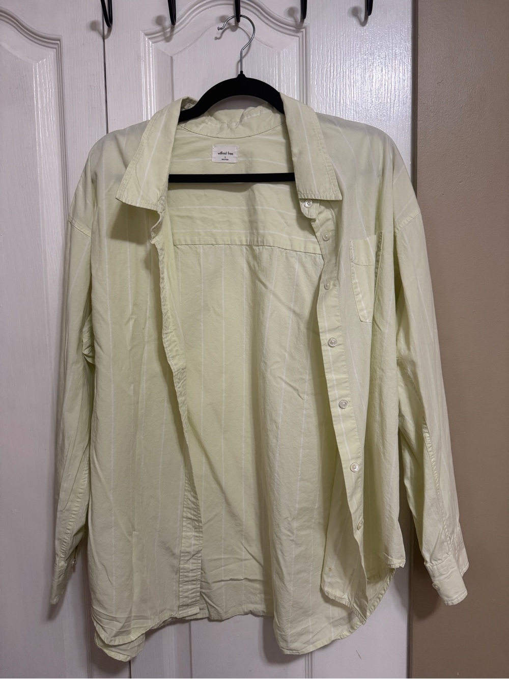 Wilfred Light Yellow Button-Front Shirt Jacket